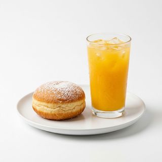 Krapfen e succo menù
