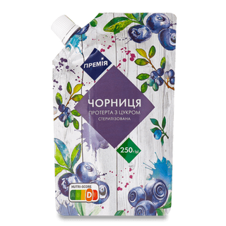 Чорниця «Премія» перетерта з цукром стерилізована (250г)