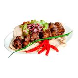 Шашлык из печени в сетке
