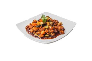 78. Пилешко в соев сос и зеленчуци (600г)