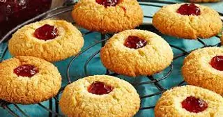 Fresh Jam and Coconut Cookie