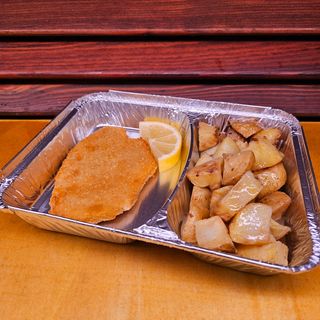 BOX cotoletta panata di pollo e patate al forno