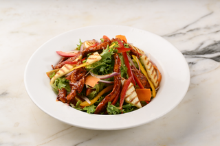 BBQ Chicken and Grilled Halloumi Salad