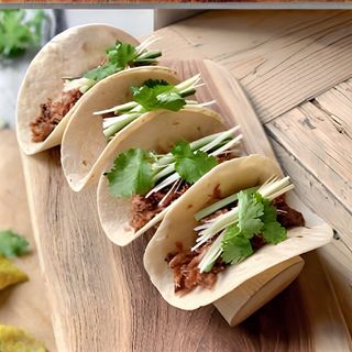Tacos de pato estilo Pekín