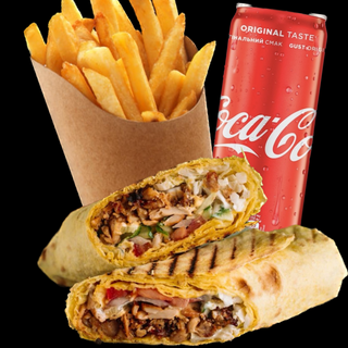 Шаурма XXL з курки+фрі+ кола