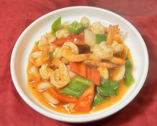 38. Gambas Con Salsa Picante