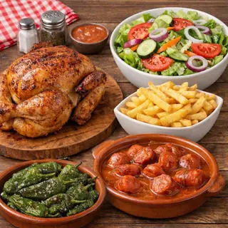 Menú Cervecera Pollo Asado 2 o 3 Personas