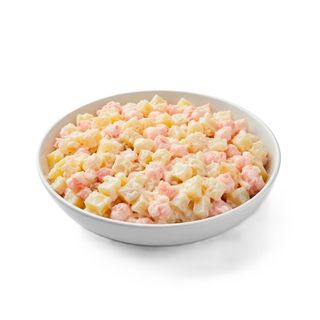 Tapa De Ensaladilla Casera Con Langostinos