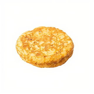 Tortilla De Patatas Rellena De Calabacín, Cebolla Pochada Y Queso