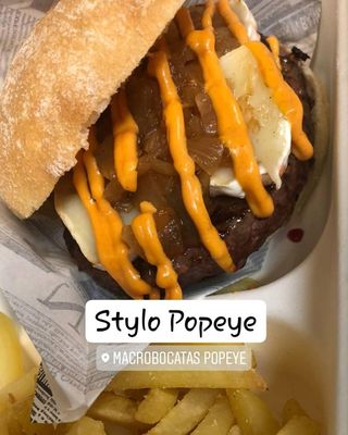 Hamburguesa Stilo Popeye + patatas fritas