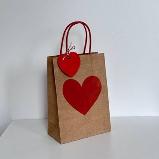 Пакет Крафтовий "Червоне серце"