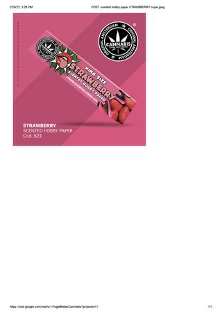 Strawberry scented Hobby paper