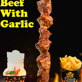 Beef With Garlic- 300gm  with Fries & Salad