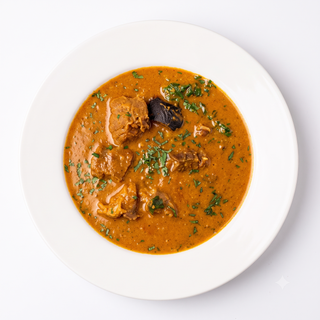 Mini Bowl of Ogbono Soup and Semo