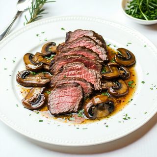 Телешки език с гъби в масло (240гр)