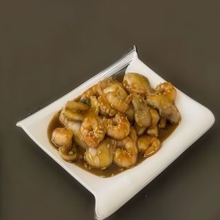 Gambas con Champiñón