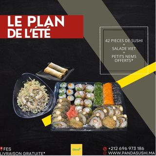 Assortiment 42 pcs + salade viet + x2 Petites nems offertes