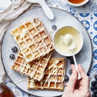 Gaufre au chocolat blanc
