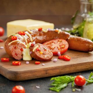 Sausage & Cheese Sausage, chillies, onion, cheese & tomato