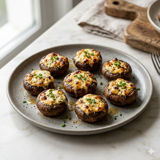 Champiñones Rellenos Con Queso