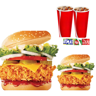 2 Zinger Hamburguesa (Pollo) Combo