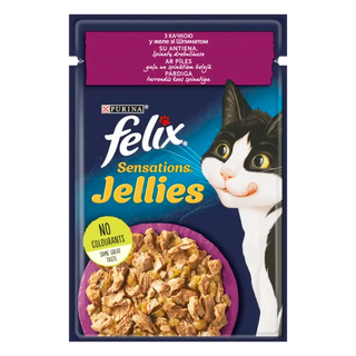 FELIX Sensations Jellies з качкою і шпинатом, 85г