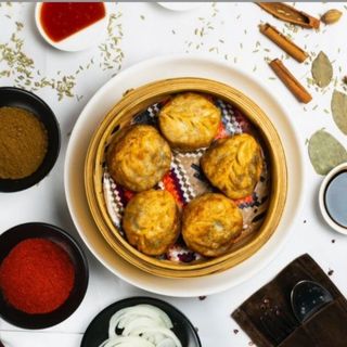 Жареные манты с мясом и тыквой