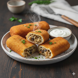 Krokiety z kapustą i grzybami