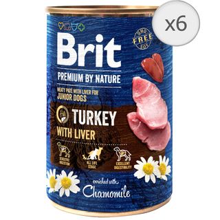 Hrana umeda pentru caini Brit Premium Junior,6x400g
