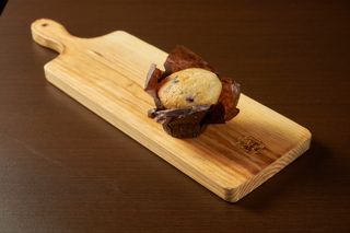 Muffin de Mirtilos Cheesecake e Crumble