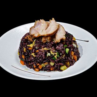 350 Riso venere pollo