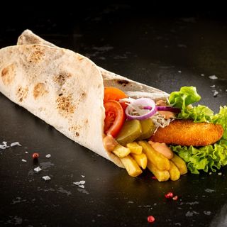 Meniu Șnițel de pui la lipie