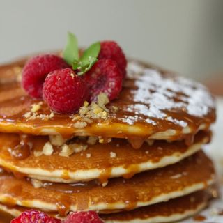 Pancakes con dulce de leche