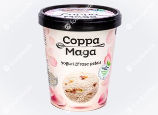 Сладолед без захар с йогурт и розови листенца (500мл)