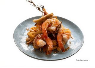 gambas con champiñones
