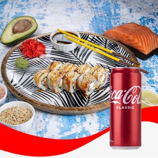 კანადა როლი  ( 8 ნაჭერი) +1X კოკა-კოლა კლასიკი ქილის - 0,33ლ