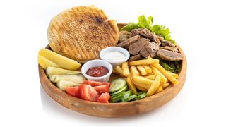 Бауырдак с говядиной (на тарелке)