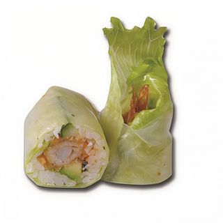 Vegetal de gambas tempura con aguacate y pepino