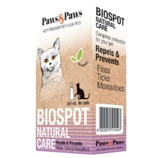 PAWS&PAWS Ampula BioSpot Natural Cat za mačke antiparazitske, 3x1ml (KOD MJAV12503)