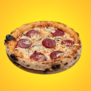 Pizza salami e funghi (40 cm.)
