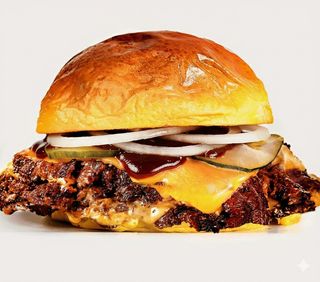 Texas Smoked Cheeseburger dublu