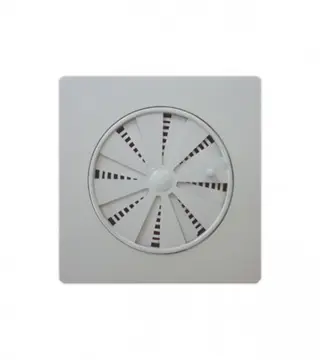 (182926) Rozetna za ventilaciju 200x200mm PVC siva
