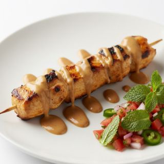 Brocheta de pollo a la brasa