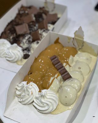 Poffertjes Nutella, Chocolat blanc, Banane