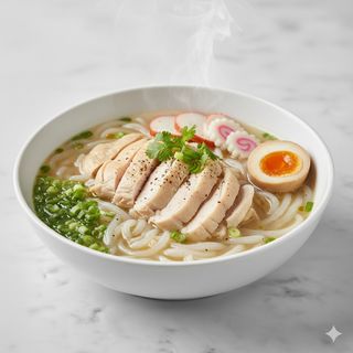 Sopa De Fideos De Tapioca Con Pollo