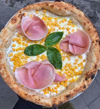 Panna prosciutto e mais