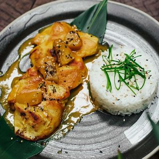 Pollo Al Curry Oriental Con Arroz