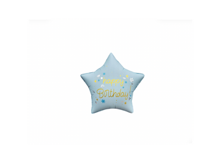 BALON Happy Birthday niebieski