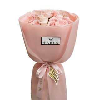Buchet 5 miniroze roz