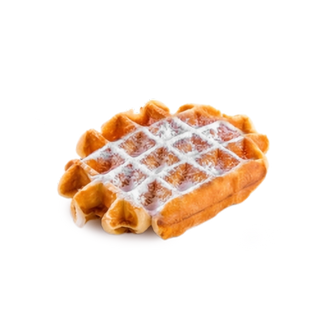 Belgijski gofr z cukrem pudrem